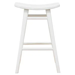 Alta Mahogany Timber Counter Stool, White by Centrum Furniture, a Bar Stools for sale on Style Sourcebook