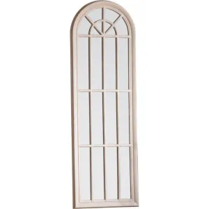 Calam Arch Panelled Window Floor Mirror, 180cm, Antique White by Casa Bella, a Mirrors for sale on Style Sourcebook