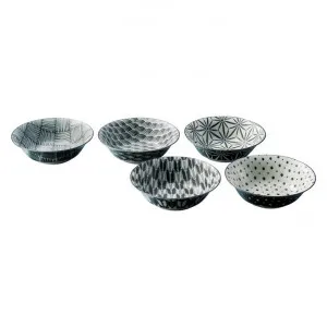 Komon 5 Piece Porcelain Cereal Bowl Set by Mino Japan, a Bowls for sale on Style Sourcebook