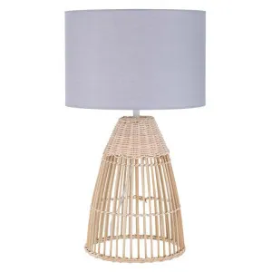 Foster Rattan Base Table Lamp by Amalfi, a Table & Bedside Lamps for sale on Style Sourcebook