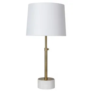 Umbria Metal & Marble Base Adjustable Table Lamp by Oriel Lighting, a Table & Bedside Lamps for sale on Style Sourcebook