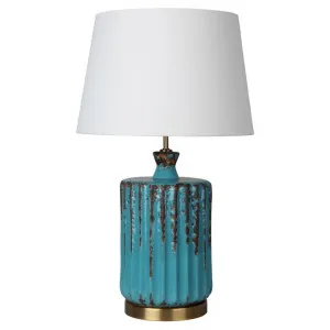 Azure Ceramic Base Table Lamp by Oriel Lighting, a Table & Bedside Lamps for sale on Style Sourcebook