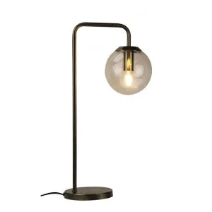 Newton Spherical Glass Table Lamp, Antique Brass by Oriel Lighting, a Table & Bedside Lamps for sale on Style Sourcebook