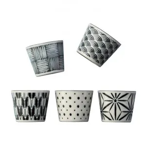 Komon 5 Piece Porcelain Japanese Tea Cup Set by Mino Japan, a Cups & Mugs for sale on Style Sourcebook