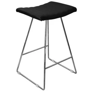 Bob PU Leather Counter Stool, Chrome / Black by Ingram Designer, a Bar Stools for sale on Style Sourcebook