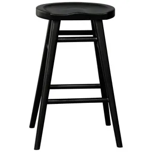 Vadso Mahogany Timber Counter Stool, Black by Centrum Furniture, a Bar Stools for sale on Style Sourcebook