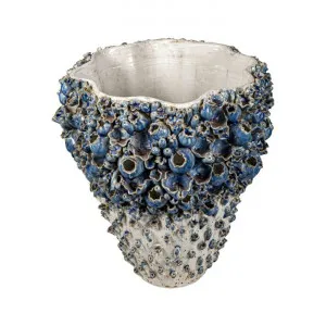 Karol Ceramic Vase, Blue / White by Florabelle, a Vases & Jars for sale on Style Sourcebook