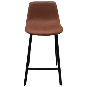 Byrne Faux Leather Counter Stool, Cognac by Viterbo Modern Furniture, a Bar Stools for sale on Style Sourcebook