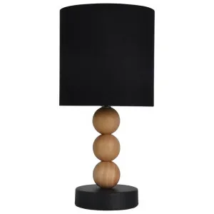 Cara Timber Base Table Lamp, Black by Lumi Lex, a Table & Bedside Lamps for sale on Style Sourcebook