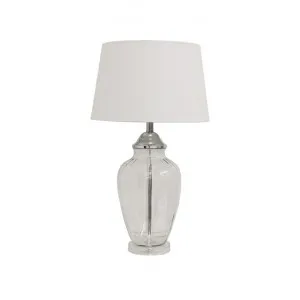 Addison Glass Table Lamp, Clear / White by Diaz Design, a Table & Bedside Lamps for sale on Style Sourcebook