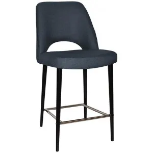 Albury Commercial Grade Gravity Fabric Counter Stool, Metal Leg, Navy / Black by Eagle Furn, a Bar Stools for sale on Style Sourcebook
