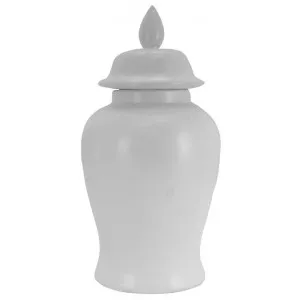 Hassan Ceramic Temple Jar, Small, Matte White by NF Living, a Vases & Jars for sale on Style Sourcebook