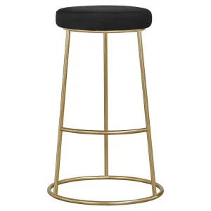 Xyla Metal Counter Stool, Black Velvet Seat by HOMESTAR, a Bar Stools for sale on Style Sourcebook