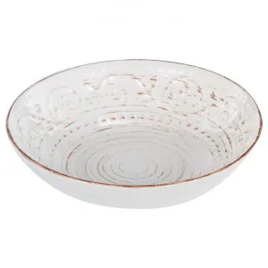 Dane Hill Stoneware Salad Bowl, Cream by Affinity Furniture, a Bowls for sale on Style Sourcebook