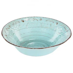 Dane Hill Stoneware Serving Bowl, Aqua by Affinity Furniture, a Bowls for sale on Style Sourcebook
