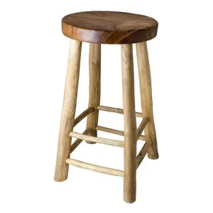 Rabia Teak Timber Counter Stool by Florabelle, a Bar Stools for sale on Style Sourcebook