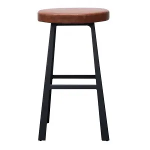 Egense Steel Round Counter Stool with PU Seat by Conception Living, a Bar Stools for sale on Style Sourcebook