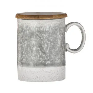 Capri Reactive Glazed Ceramic Tea Mug with Infuser, Grey by Leaf & Bean, a Cups & Mugs for sale on Style Sourcebook