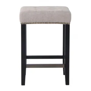 Canyon Linen Counter Stool, Oatmeal / Black by Cozy Lighting & Living, a Bar Stools for sale on Style Sourcebook