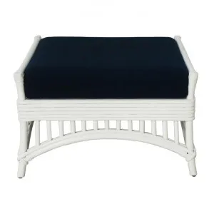 Martello Rattan Ottoman, White by Chateau Legende, a Ottomans for sale on Style Sourcebook