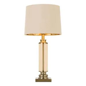 Dorcel Metal & Glass Base Table Lamp, Antique Brass by Telbix, a Table & Bedside Lamps for sale on Style Sourcebook