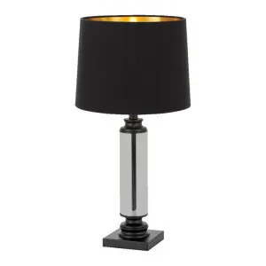 Dorcel Metal & Glass Base Table Lamp, Black by Telbix, a Table & Bedside Lamps for sale on Style Sourcebook