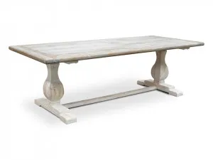 Titan Reclaimed 1.98m ELM Wood Dining Table - Rustic White Washed by Interior Secrets - AfterPay Available by Interior Secrets, a Dining Tables for sale on Style Sourcebook