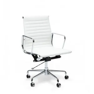 Floyd Low Back Office Chair - White Leather by Interior Secrets - AfterPay Available by Interior Secrets, a Chairs for sale on Style Sourcebook