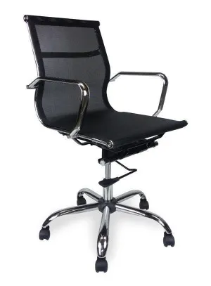 Carter Low Back Office Chair - Black Mesh by Interior Secrets - AfterPay Available by Interior Secrets, a Chairs for sale on Style Sourcebook