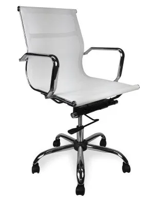 Carter Low Back Office Chair - White Mesh by Interior Secrets - AfterPay Available by Interior Secrets, a Chairs for sale on Style Sourcebook