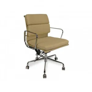Ashton Low Back Office Chair - Light Brown Leather by Interior Secrets - AfterPay Available by Interior Secrets, a Chairs for sale on Style Sourcebook