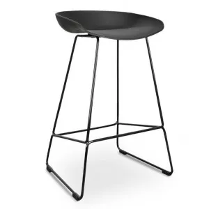Allen 65cm Bar Stool - Full Black by Interior Secrets - AfterPay Available by Interior Secrets, a Bar Stools for sale on Style Sourcebook