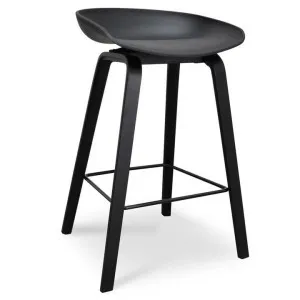 Rachel 65cm Plastic Seat Bar Stool - Black by Interior Secrets - AfterPay Available by Interior Secrets, a Bar Stools for sale on Style Sourcebook