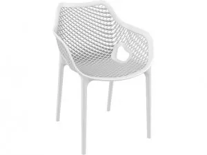 Aro Indoor / Outdoor Dining Armchair - White by Interior Secrets - AfterPay Available by Interior Secrets, a Outdoor Chairs for sale on Style Sourcebook