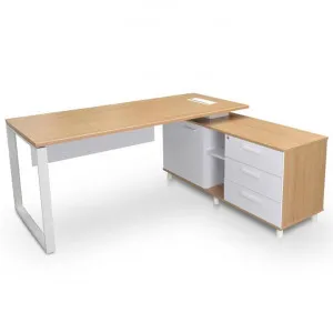 Halo 180cm Executive Office Desk With Right Return - Natural by Interior Secrets - AfterPay Available by Interior Secrets, a Desks for sale on Style Sourcebook