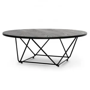Robin 100cm Round Coffee Table - Black by Interior Secrets - AfterPay Available by Interior Secrets, a Coffee Table for sale on Style Sourcebook