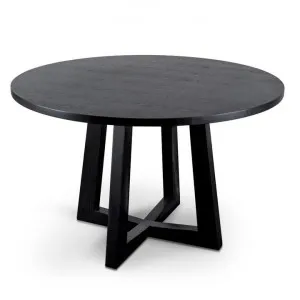 Zodiac 1.2m Round Wooden Dining Table - Black by Interior Secrets - AfterPay Available by Interior Secrets, a Dining Tables for sale on Style Sourcebook