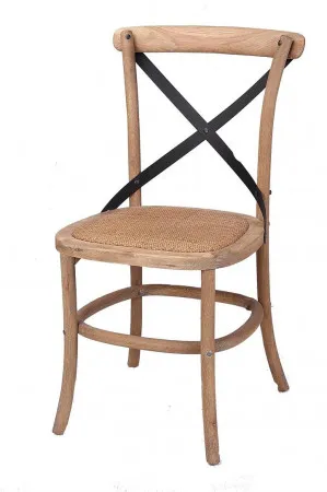 Daintree Cross Back Wooden Dining Chair - Distressed Natural by Interior Secrets - AfterPay Available by Interior Secrets, a Dining Chairs for sale on Style Sourcebook