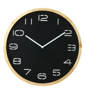 Leni Wall Clock - Black by Interior Secrets - AfterPay Available by Interior Secrets, a Clocks for sale on Style Sourcebook