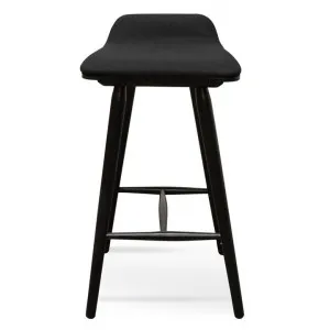 Corgi Fabric & Wood Counter Stool, Black / Black by Conception Living, a Bar Stools for sale on Style Sourcebook