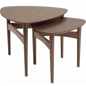 Set Of 2 - Marvin 48.8cm - 60cm Oak Nest Coffee Table in Walnut Veneer by Interior Secrets - AfterPay Available by Interior Secrets, a Coffee Table for sale on Style Sourcebook