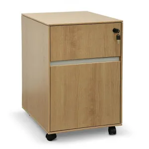 Excel 2 Drawer Wooden Mobile Pedestal - Natural by Interior Secrets - AfterPay Available by Interior Secrets, a Dressers & Chests of Drawers for sale on Style Sourcebook