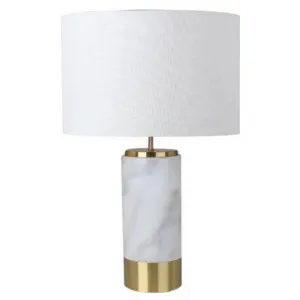Paola Marble Base Table Lamp, White by Cozy Lighting & Living, a Table & Bedside Lamps for sale on Style Sourcebook