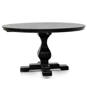 Gene Reclaimed Wood 1.4m Round Dining Table - Rustic Black by Interior Secrets - AfterPay Available by Interior Secrets, a Dining Tables for sale on Style Sourcebook