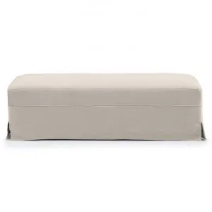 Brighton Fabric Slipcover Ottoman, Oatmeal by Cozy Lighting & Living, a Ottomans for sale on Style Sourcebook