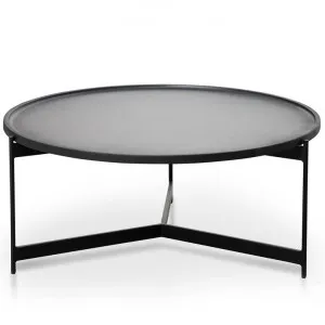 Burton 90cm Round Coffee Table - Matte Black by Interior Secrets - AfterPay Available by Interior Secrets, a Coffee Table for sale on Style Sourcebook