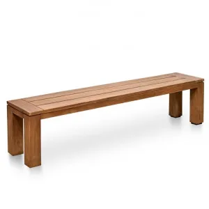 Bairo 1.9m Teak Outdoor Bench - Natural by Interior Secrets - AfterPay Available by Interior Secrets, a Benches for sale on Style Sourcebook