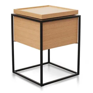 Cane Scandinavian Oak Side Table - Black Frame by Interior Secrets - AfterPay Available by Interior Secrets, a Side Table for sale on Style Sourcebook