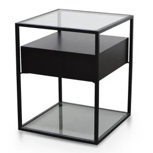 Norman Scandinavian Metal Frame Side Table - Full Black by Interior Secrets - AfterPay Available by Interior Secrets, a Side Table for sale on Style Sourcebook