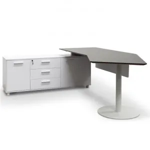 Elite 2.52m Executive Office Desk Left Return - Black - Last One by Interior Secrets - AfterPay Available by Interior Secrets, a Desks for sale on Style Sourcebook